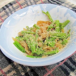 空芯菜の茎と中華クラゲ